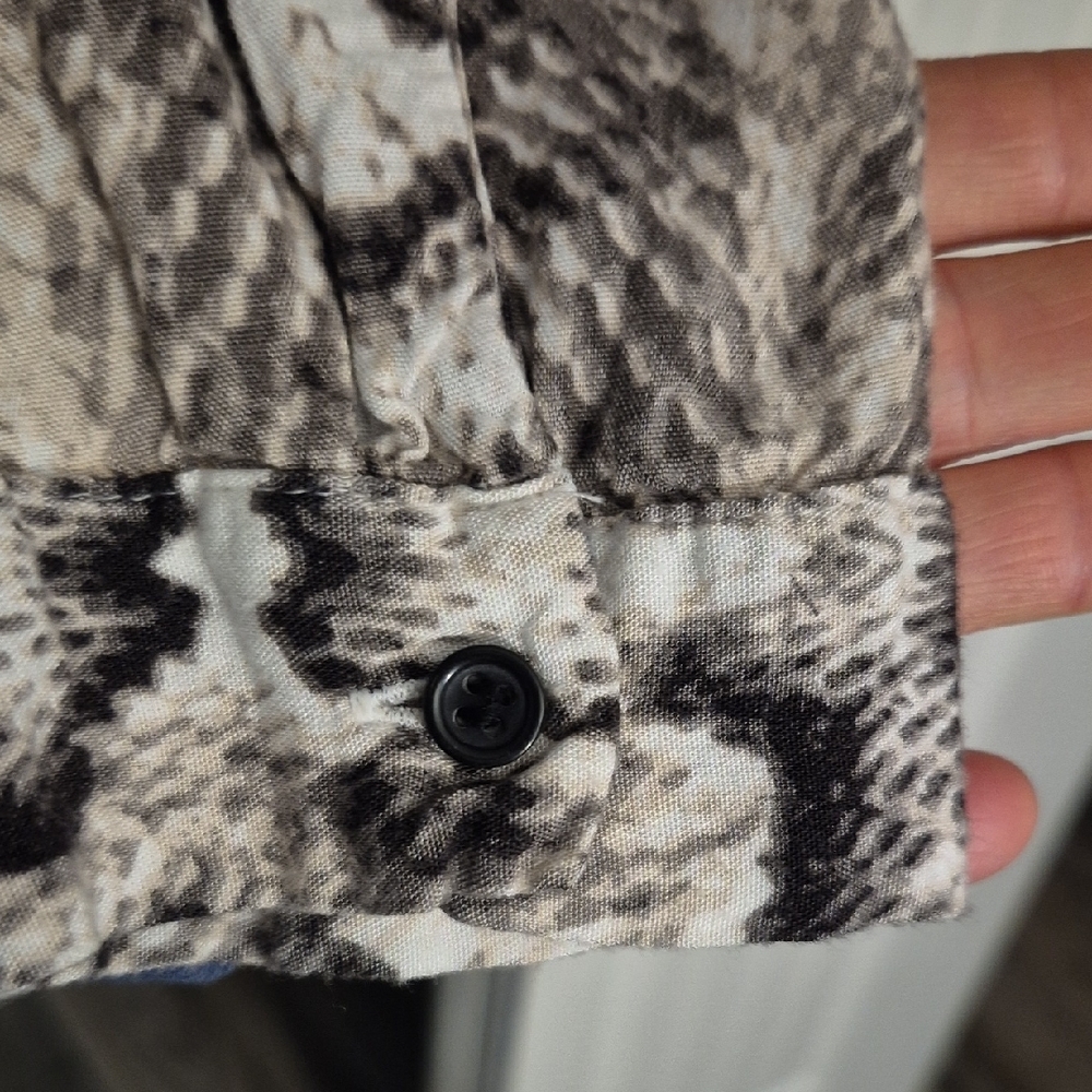 Divided Neutral Snake-Print Button Shirt - Picture 3 of 5